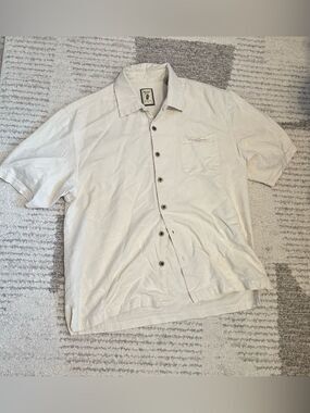 Jamaica Jaxx Men's Short-Sleeve Button-Down Shirt 100% Silk